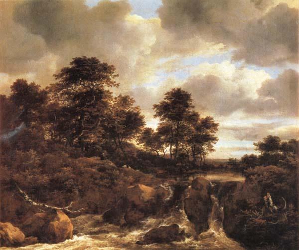 Jacob van Ruisdael Landscape with Waterfall Sweden oil painting art